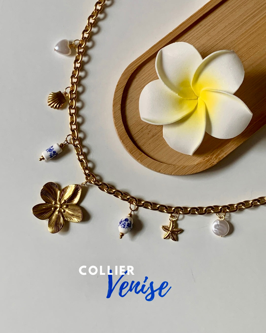 VENISE l Collier charms inoxydable