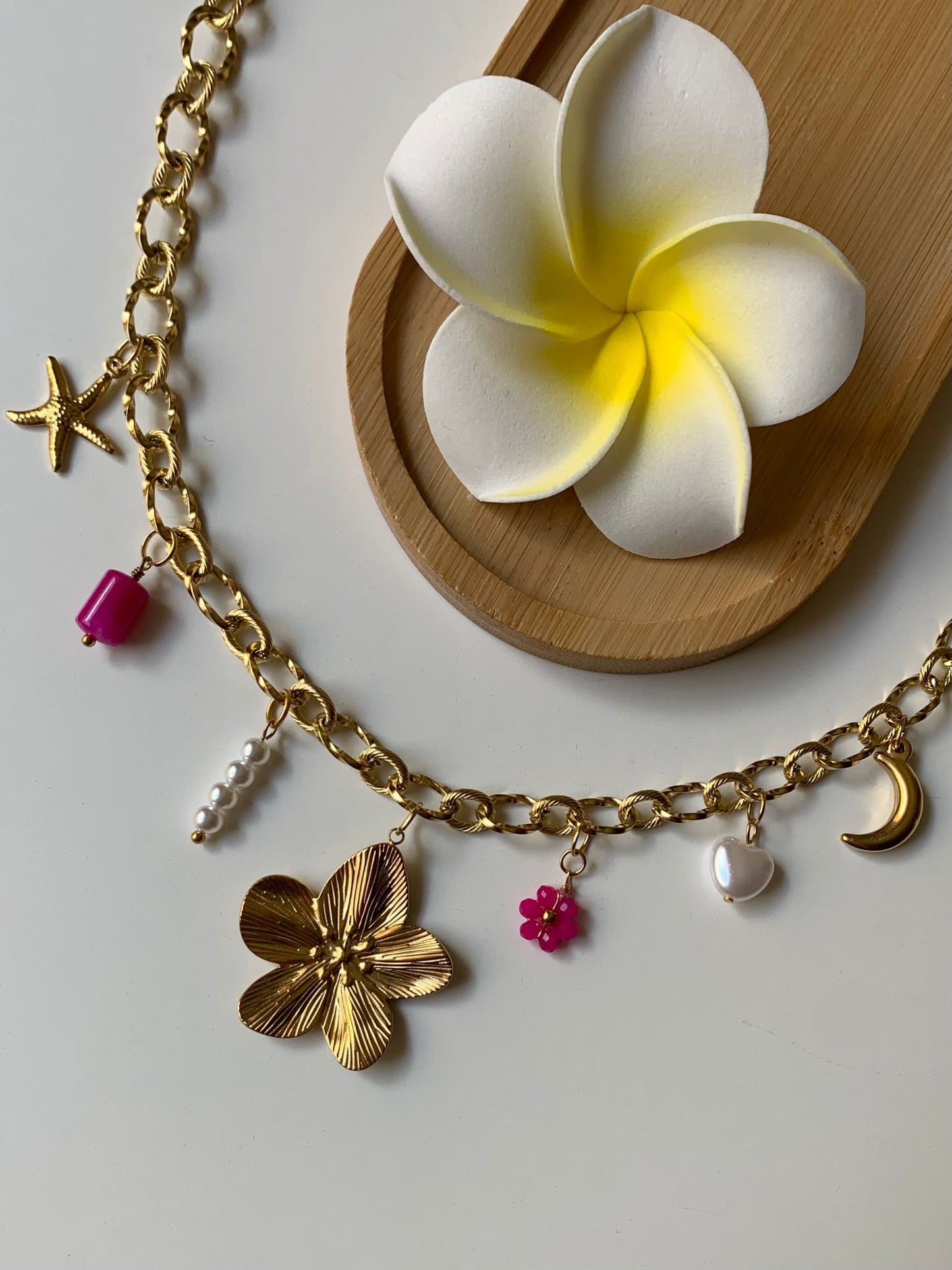 BALI - Collier charms inoxydable
