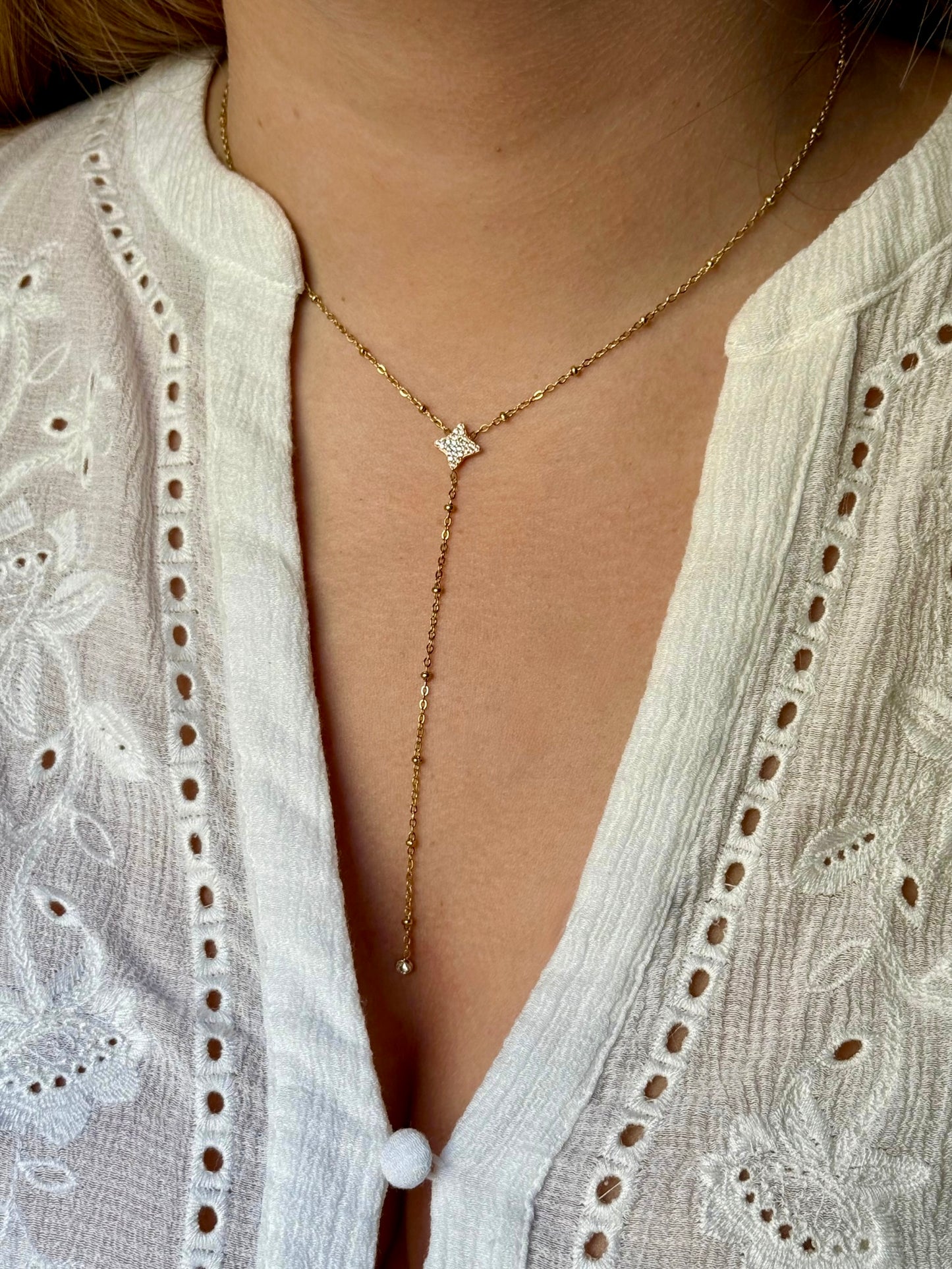 CONSTANCE l Collier Y inoxydable