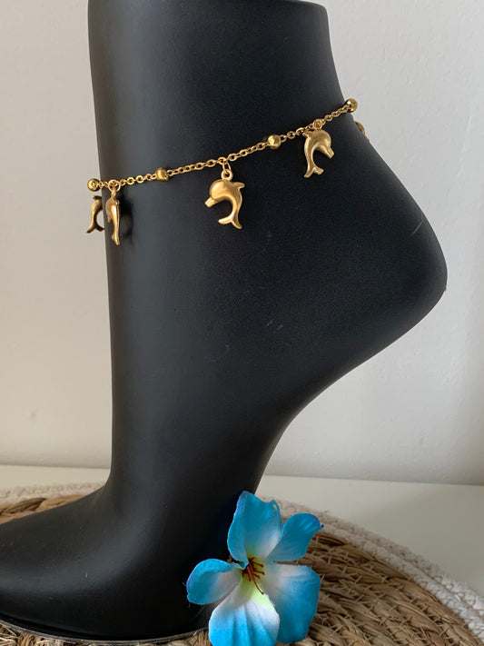 OCEAN MOOD - NAUSICA l Bracelet de cheville inoxydable