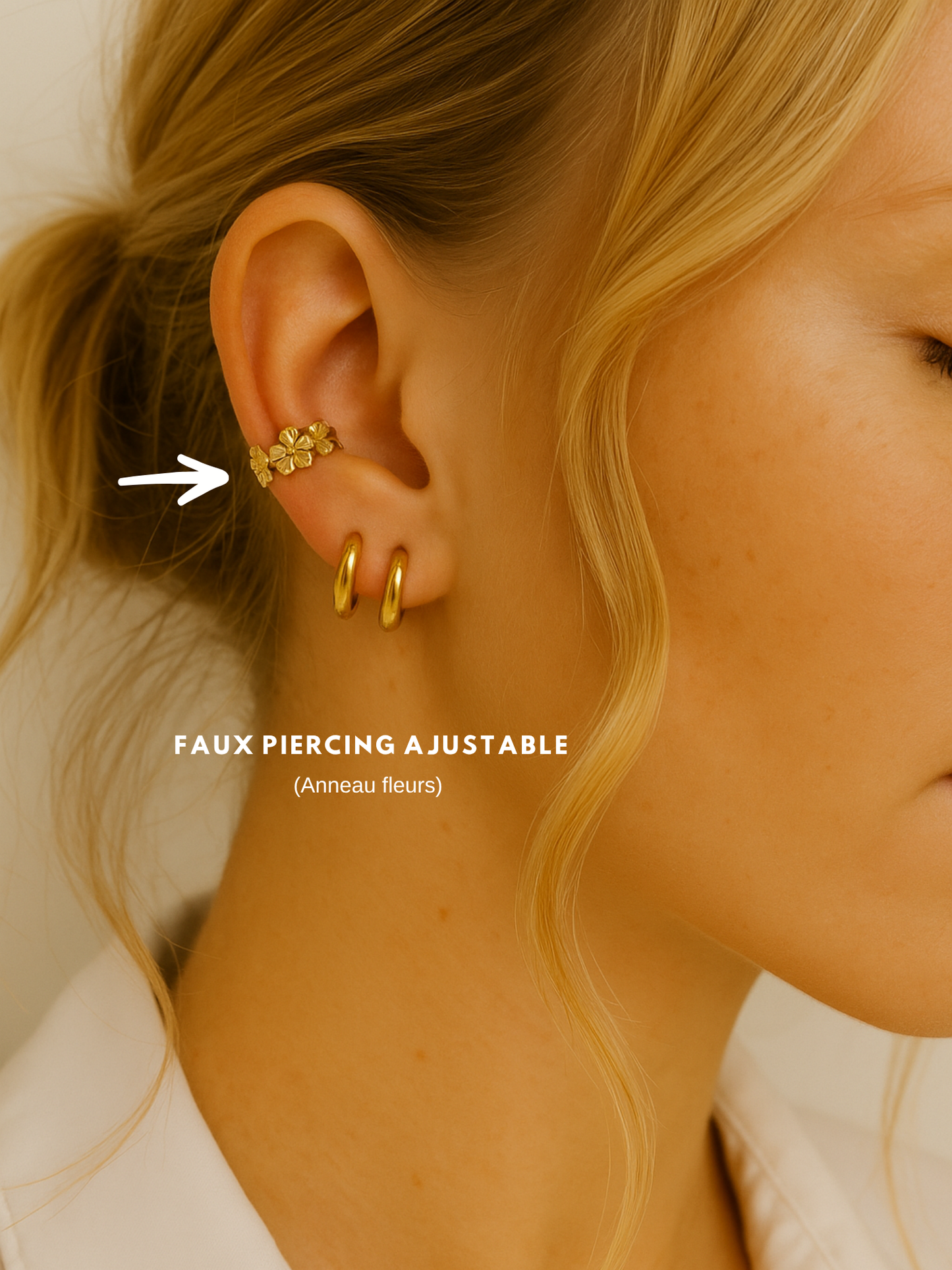 FLORA l Earcuff inoxydable