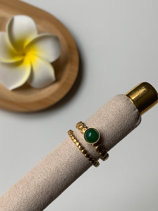 AVENTURINE l Bague inoxydable