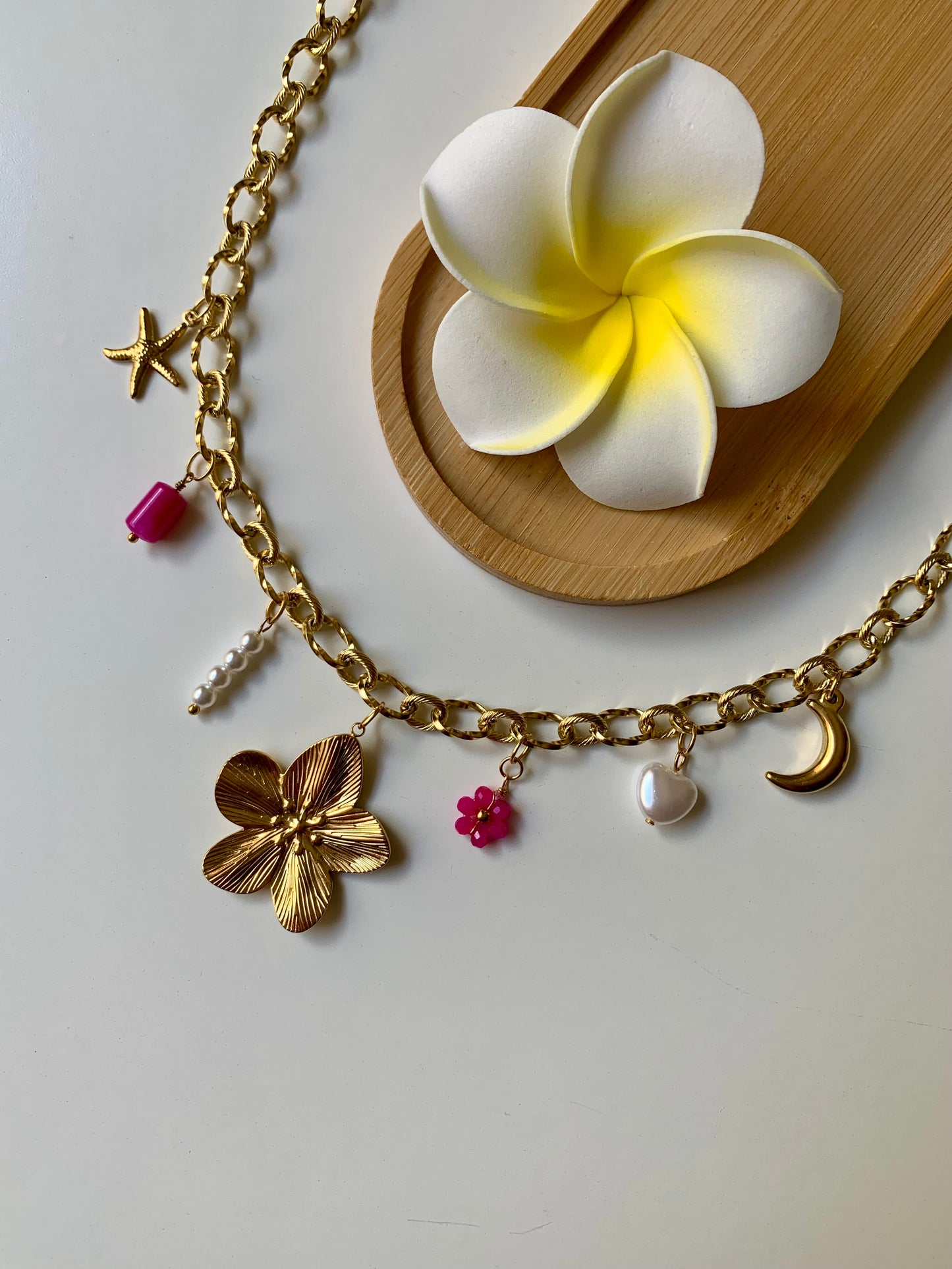 BALI - Collier charms inoxydable