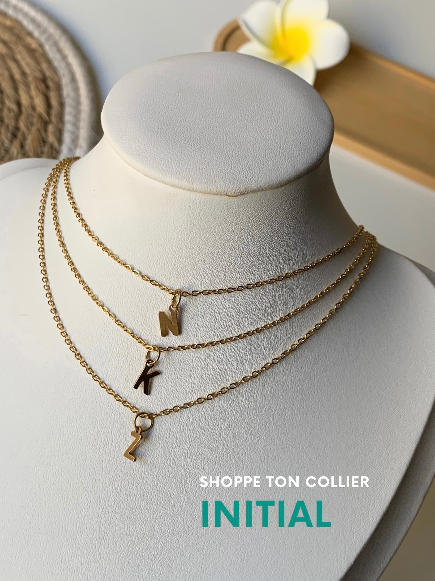 INITIAL l Collier inoxydable personnalisable