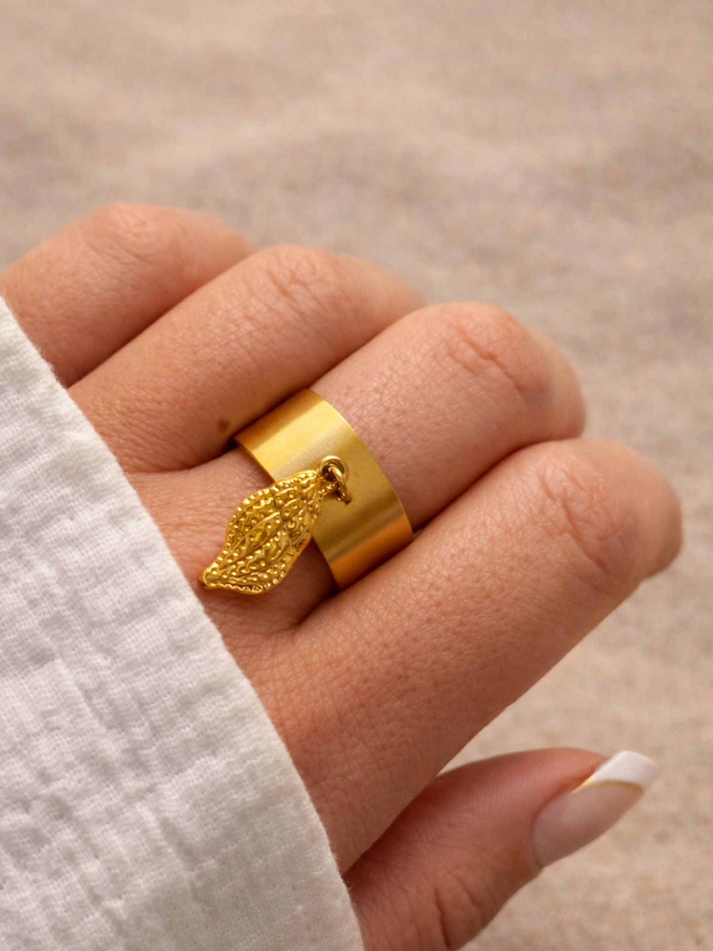 OCEAN MOOD - SAND l Bague inoxydable