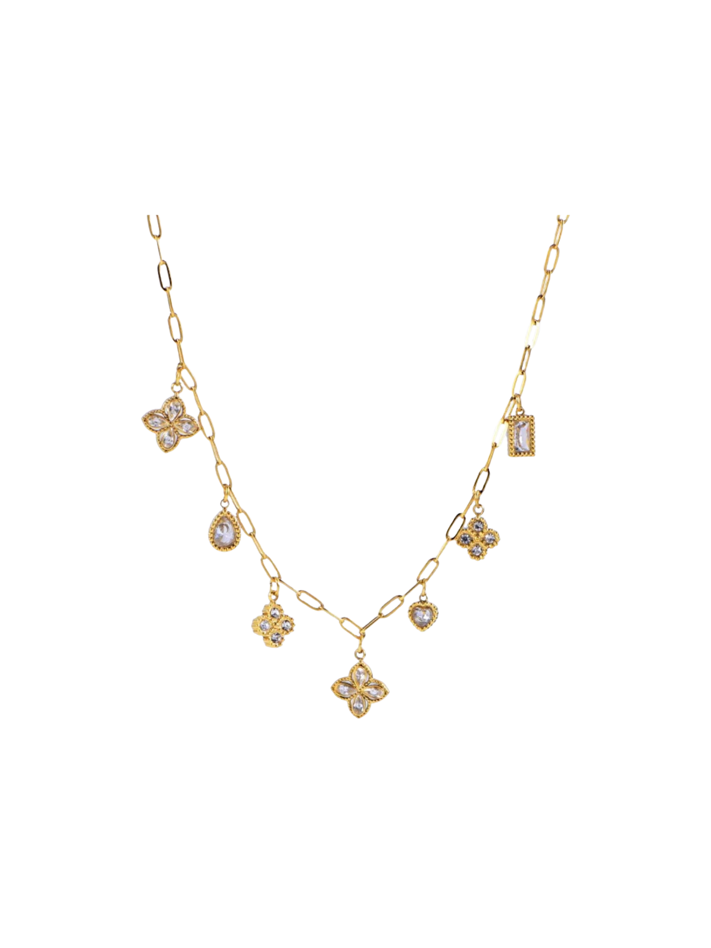 BIANCA l Collier charms inoxydable