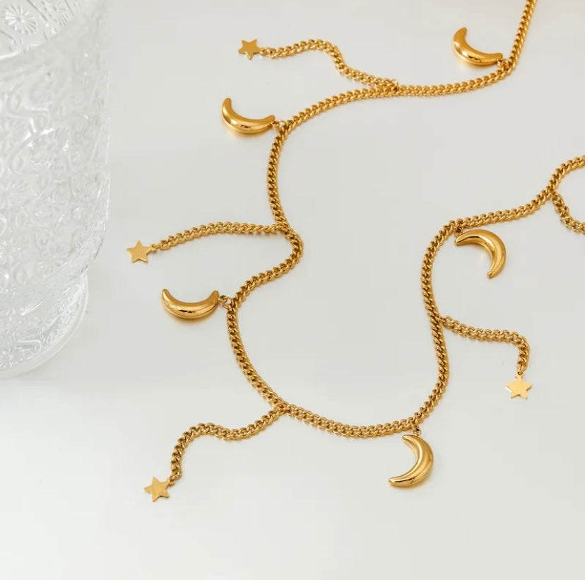 LUNA l Chaîne de taille inoxydable (doré ou argenté)