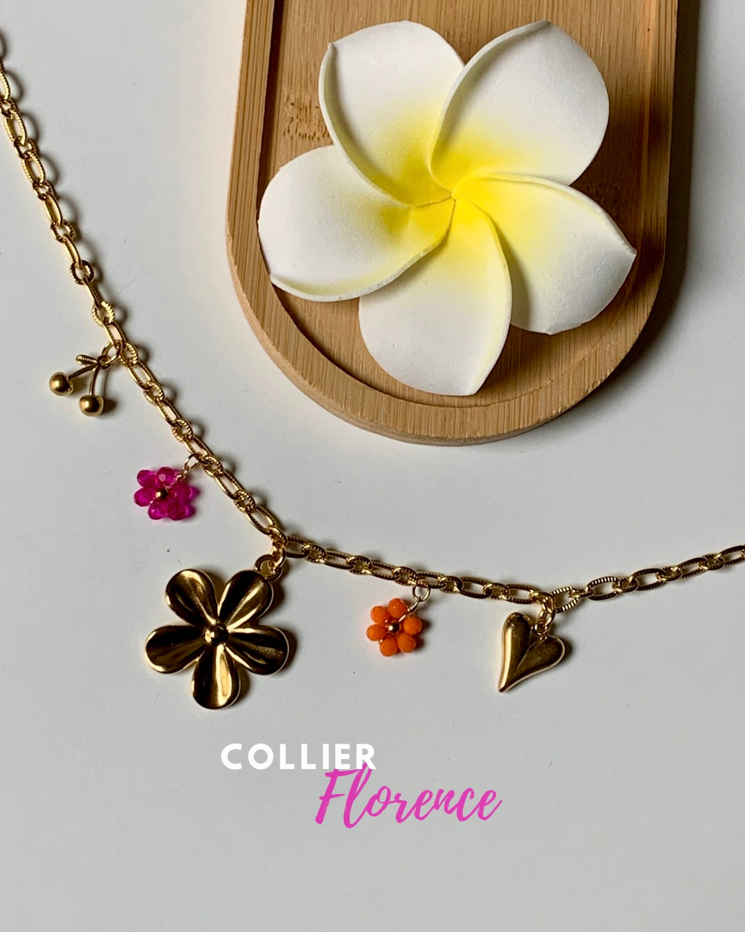 FLORENCE l Collier charms inoxydable
