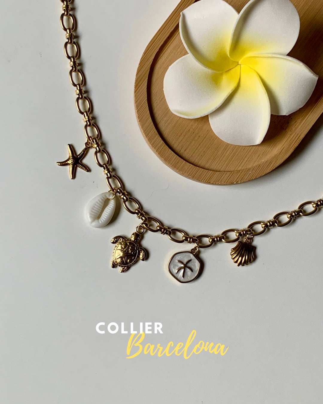 BARCELONA l Collier charms inoxydable