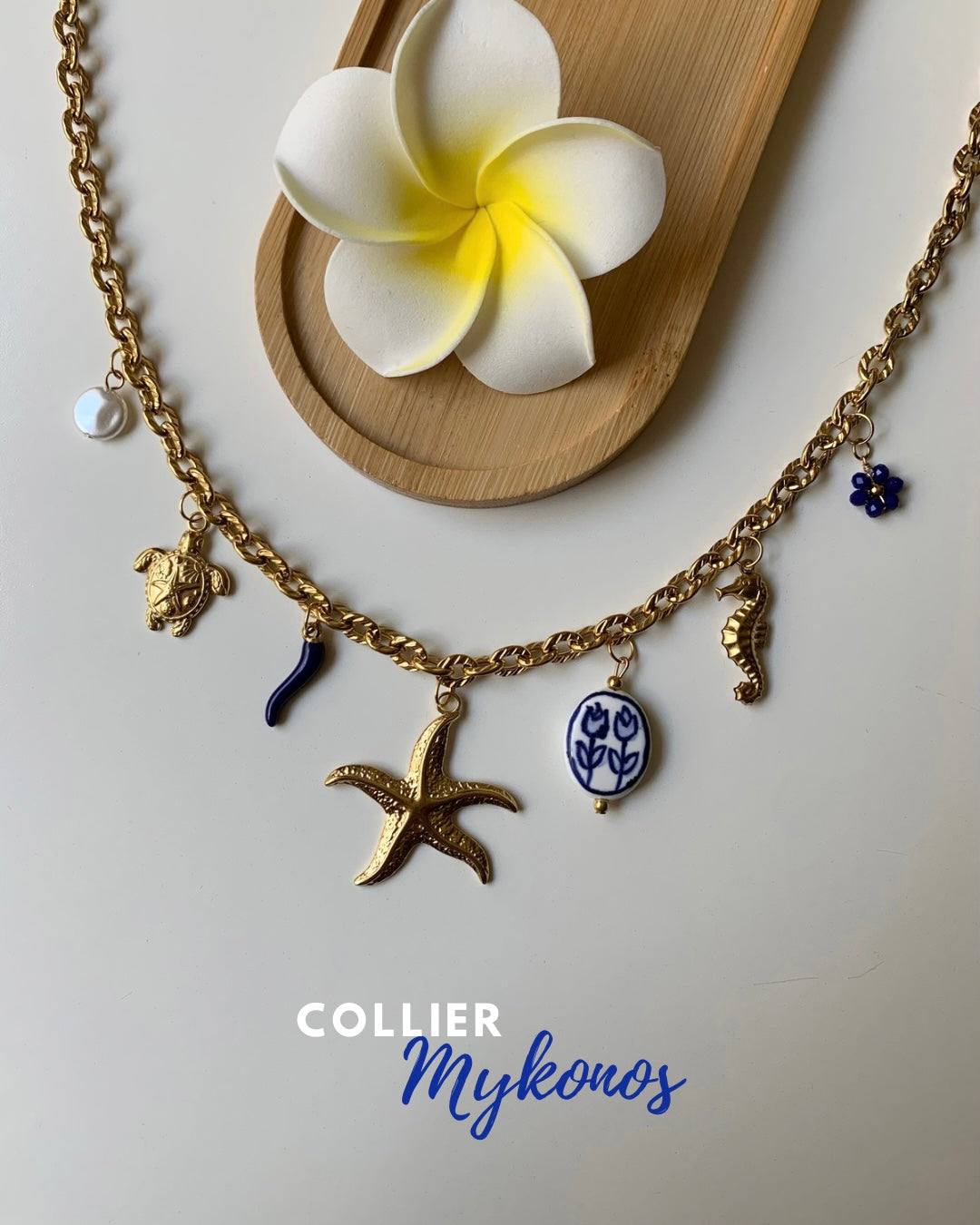 MYKONOS - Collier charms inoxydable