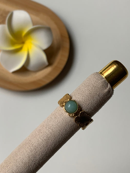 AMAZONITE l Bague inoxydable