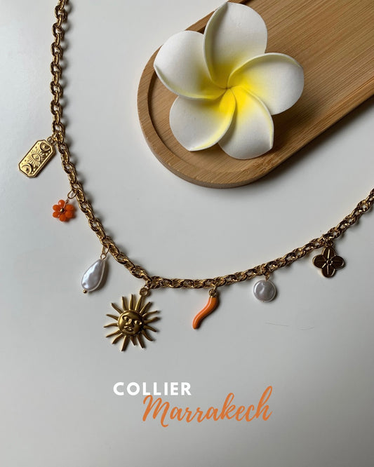 MARRAKECH - Collier charms inoxydable
