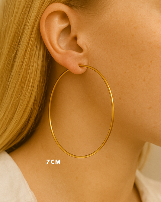 JUDE l Créoles inoxydables -7cm-