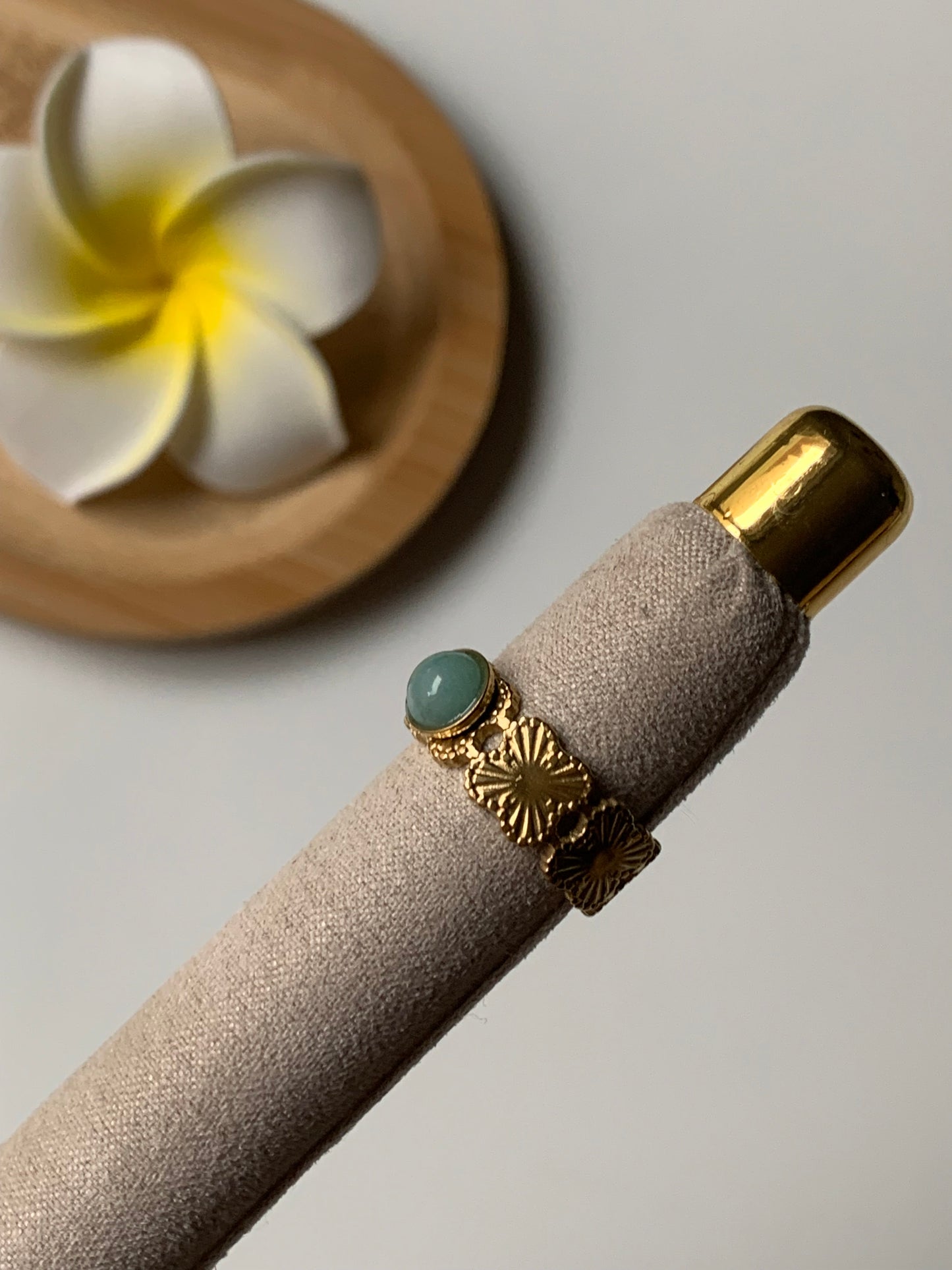 AMAZONITE l Bague inoxydable