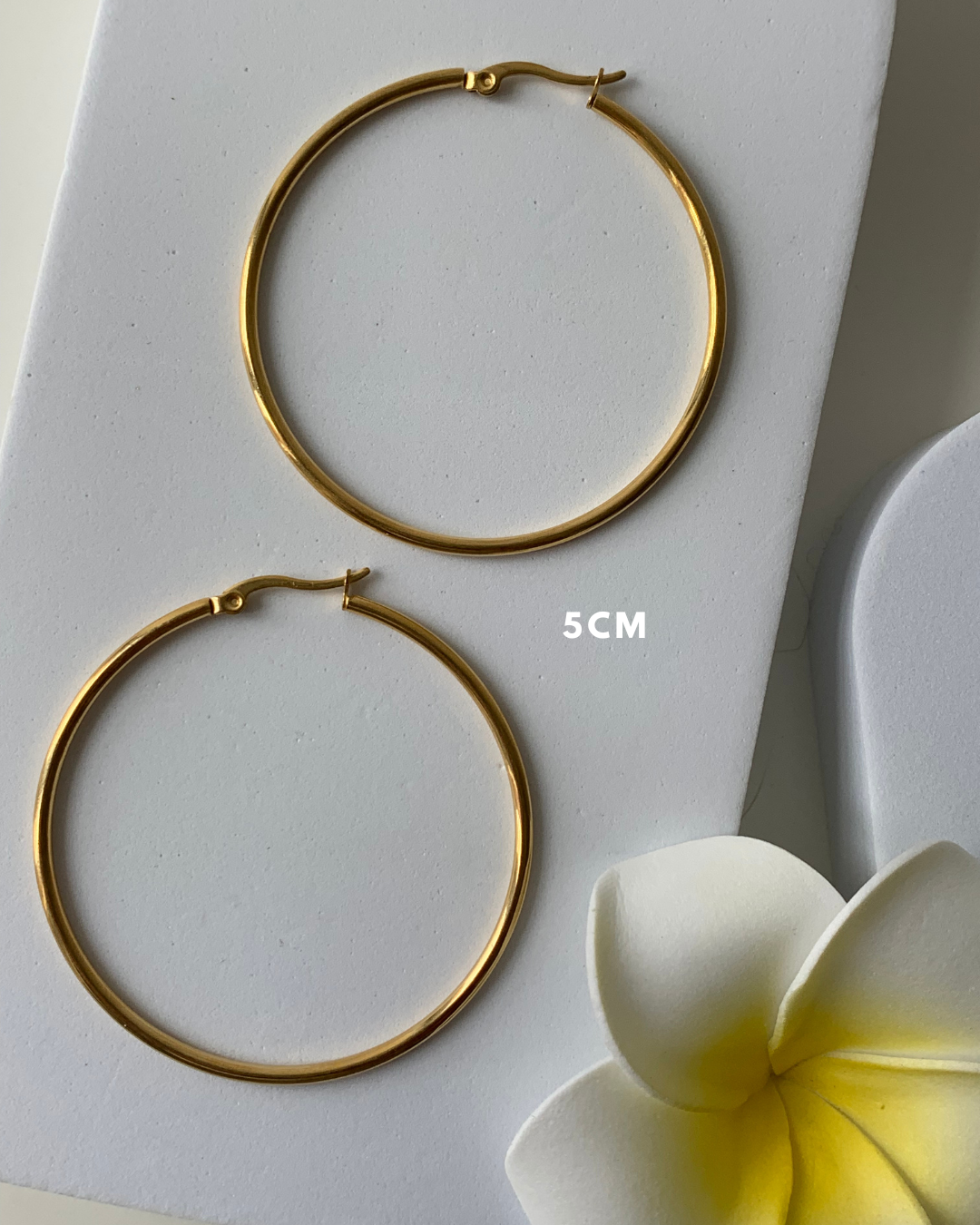 JUDE l Créoles inoxydables -5cm-