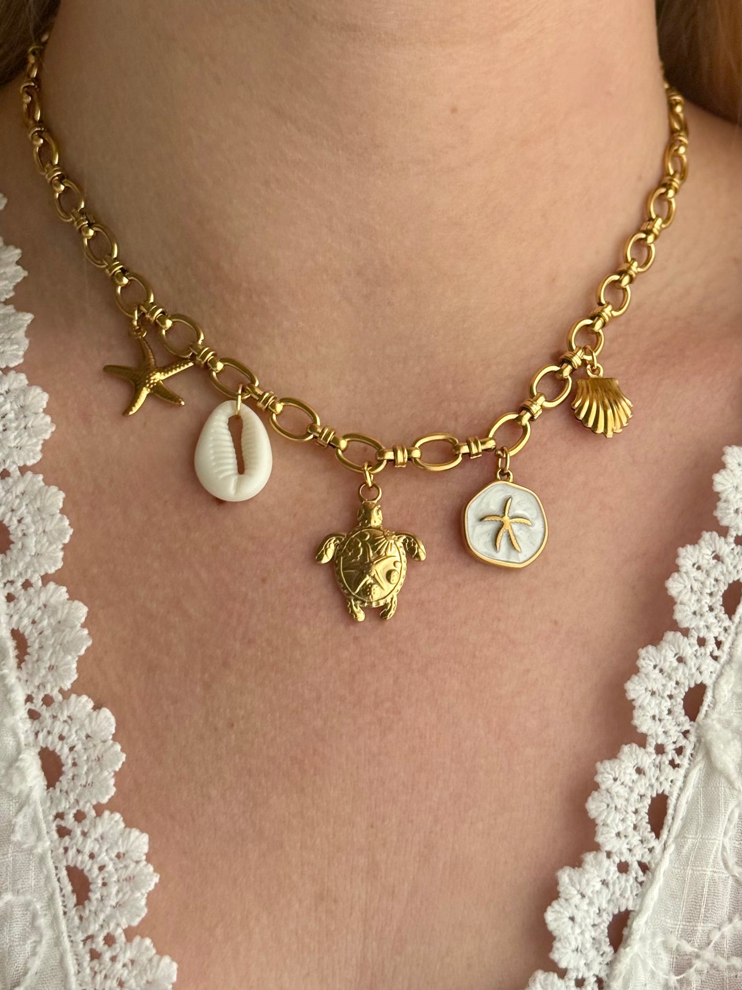 BARCELONA l Collier charms inoxydable