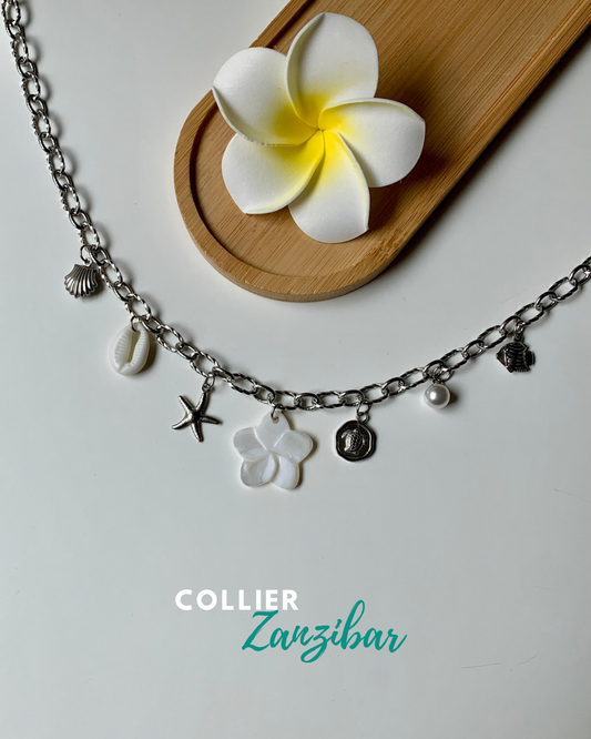 ZANZIBAR - Collier charms inoxydable