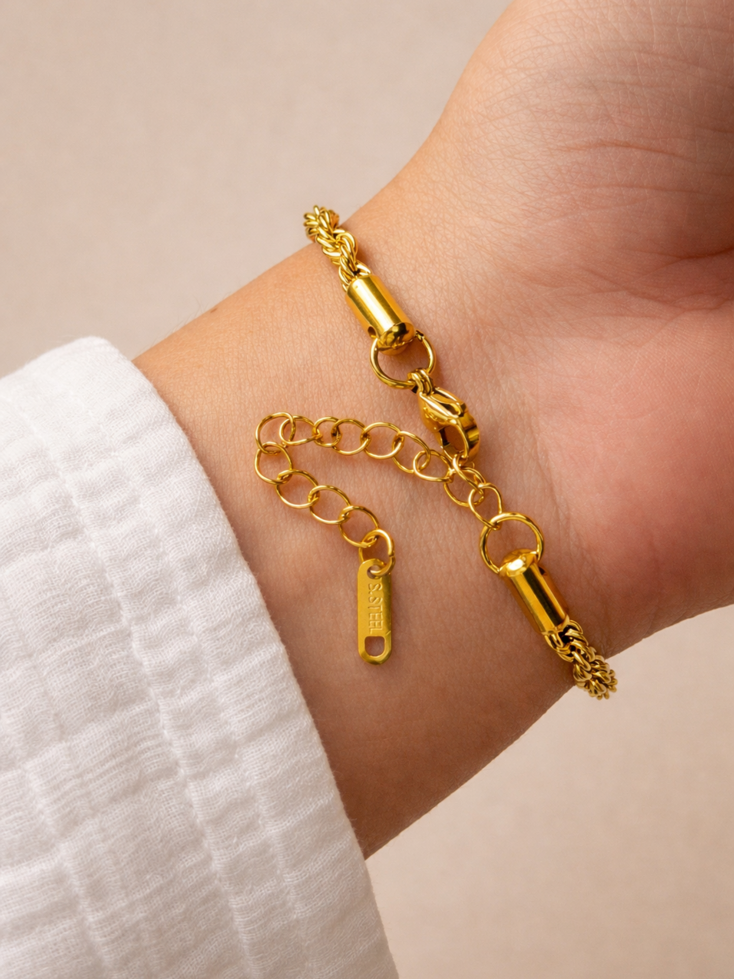 GISÈLE l Bracelet torsadé inoxydable