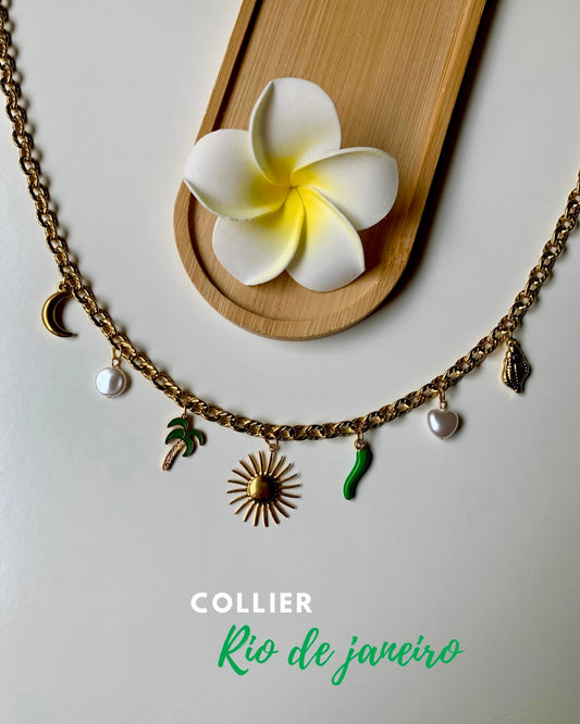 RIO DE JANEIRO - Collier charms inoxydable