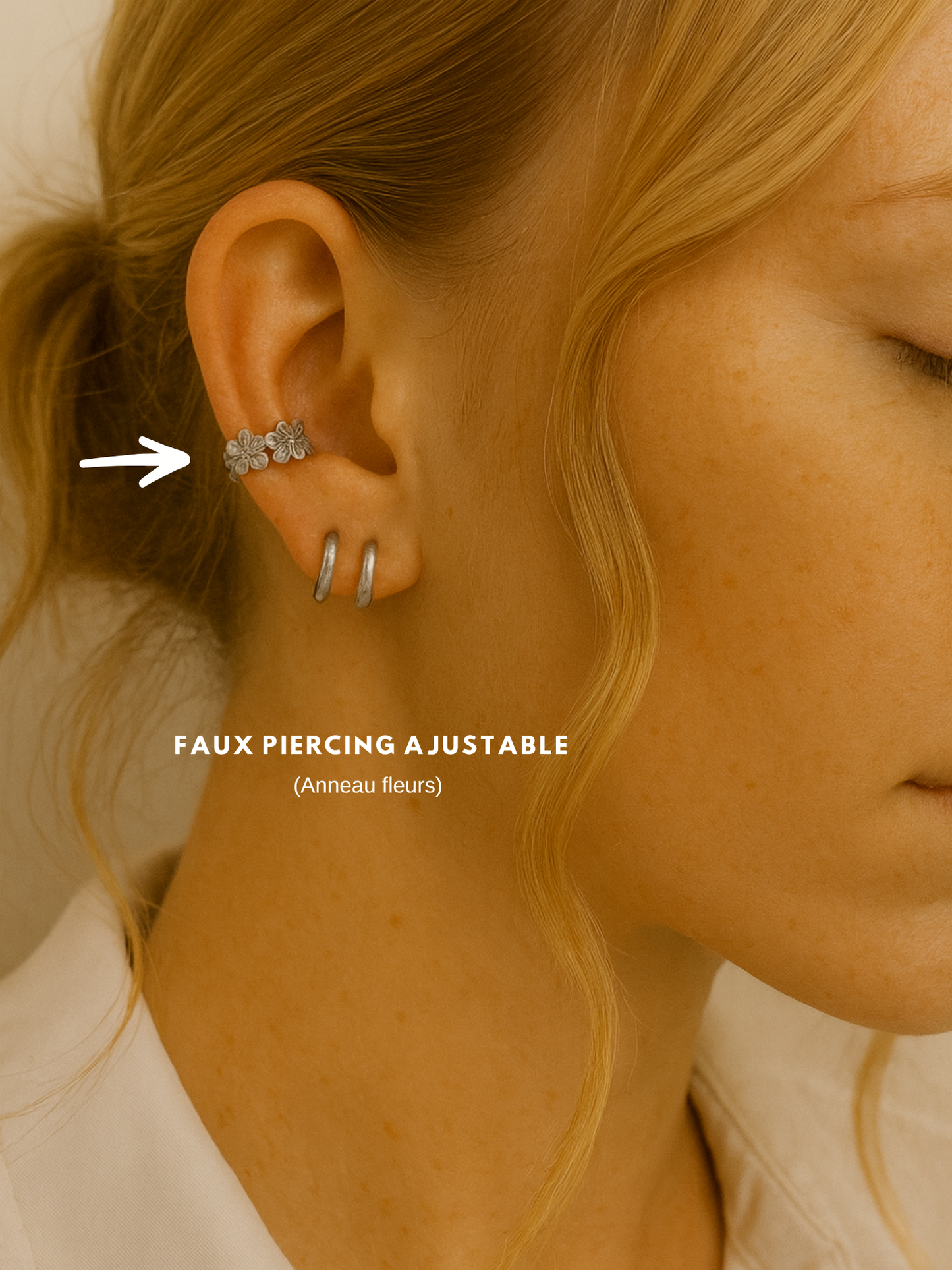 FLORA l Earcuff inoxydable