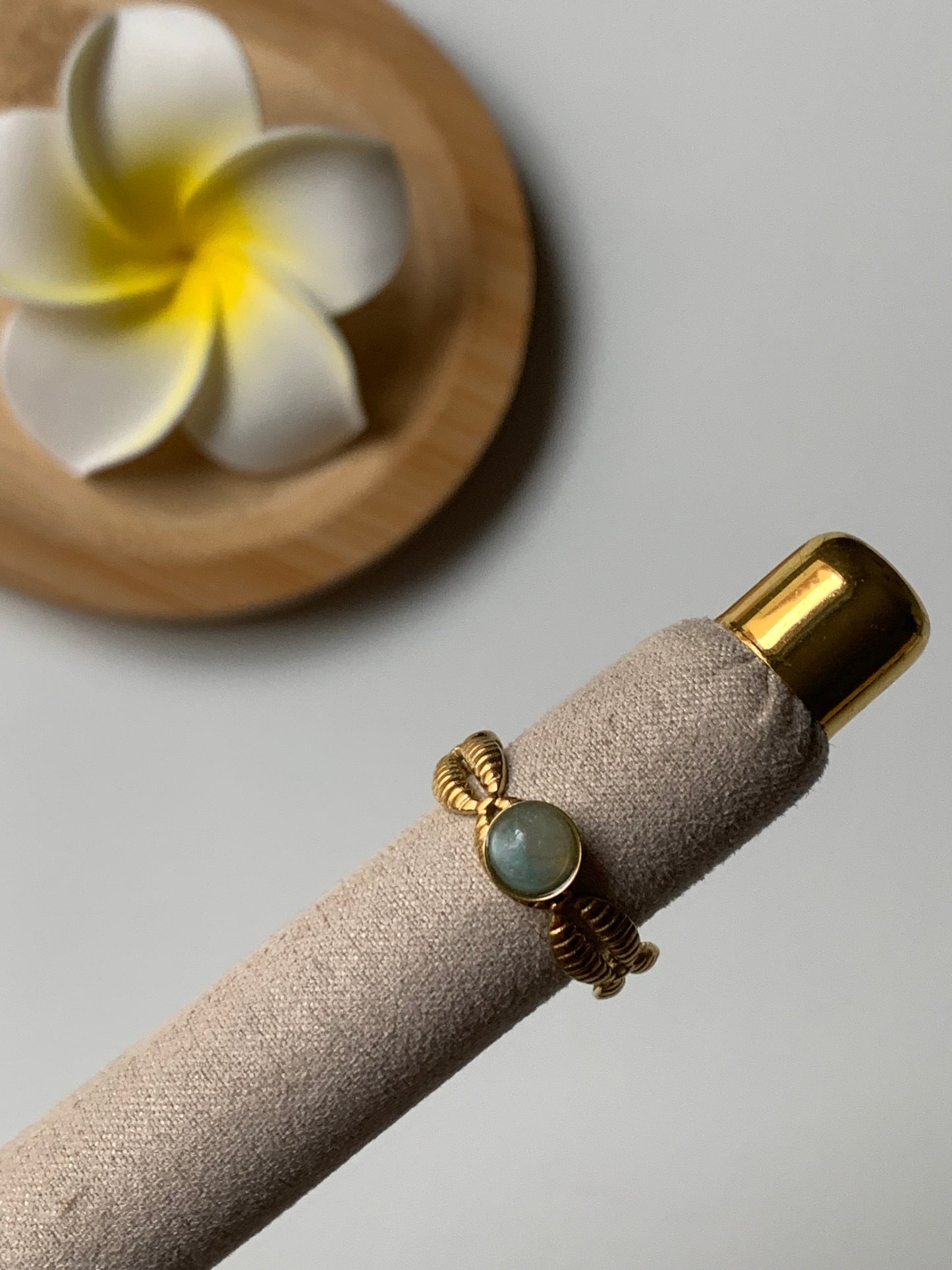 AMAZONITE l Bague inoxydable