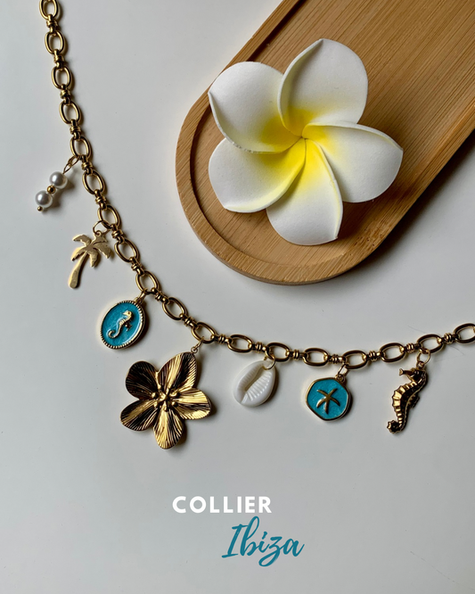 IBIZA - Collier charms inoxydable