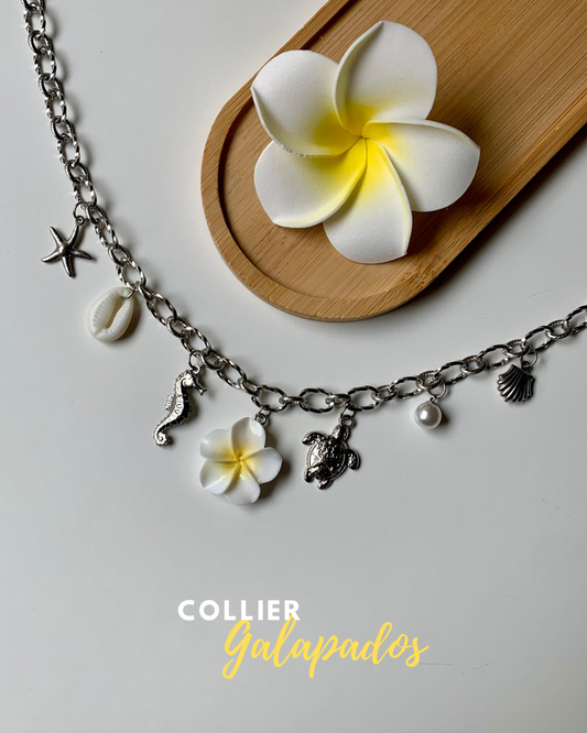 GALAPADOS - Collier charms inoxydable