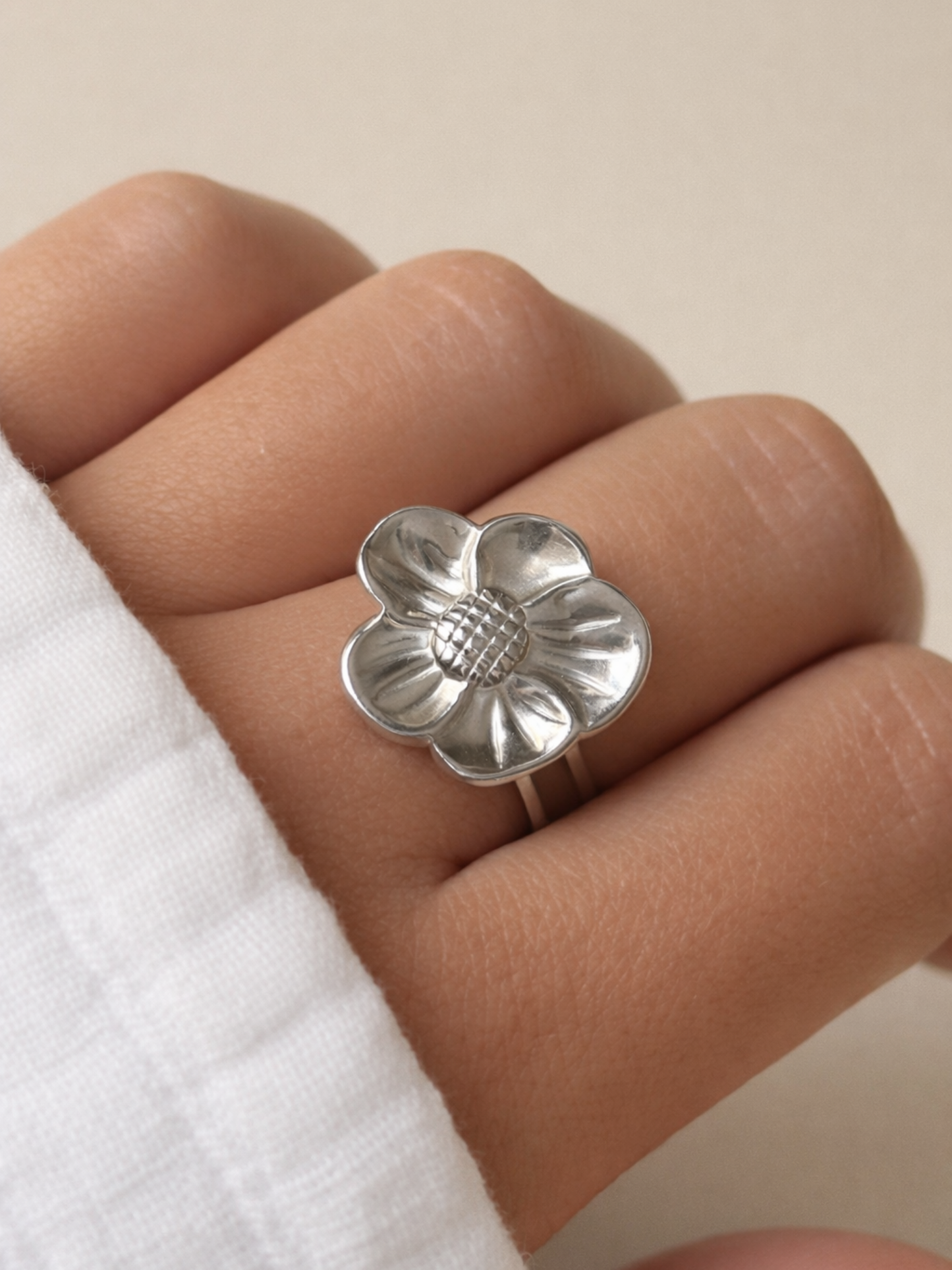 MARGUERITE l Bague inoxydable