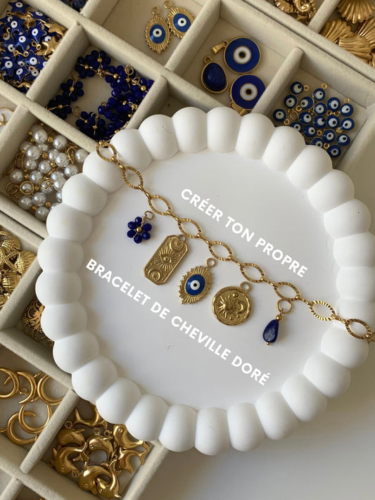 CHARMS l Bracelet de cheville inoxydable personnalisable