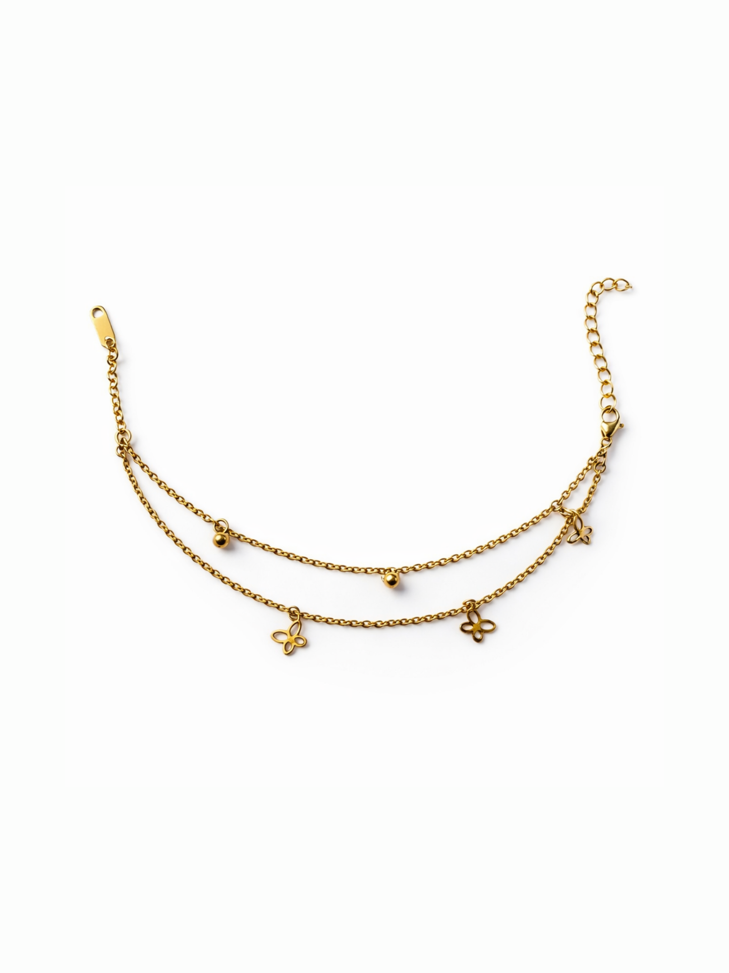 BUTERFLY l Bracelet de cheville inoxydable