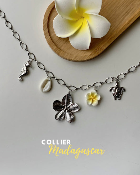 MADAGASCAR - Collier charms inoxydable