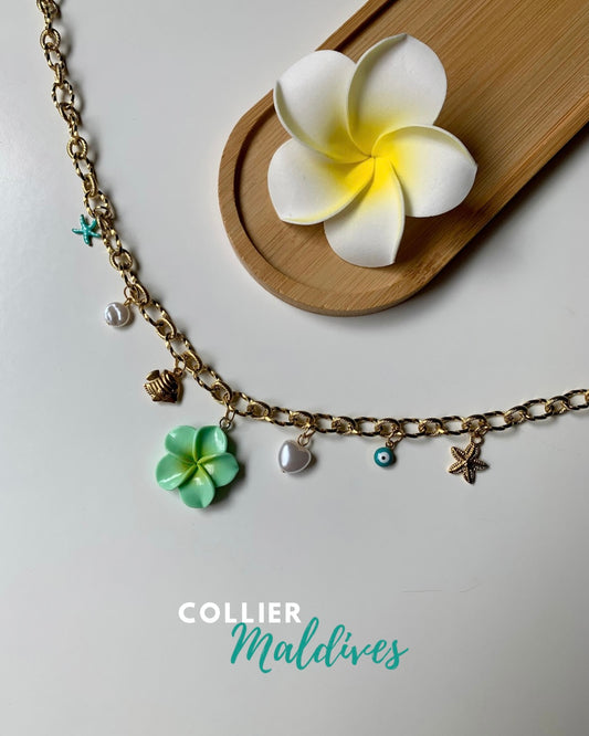 MALDIVES - Collier charms inoxydable