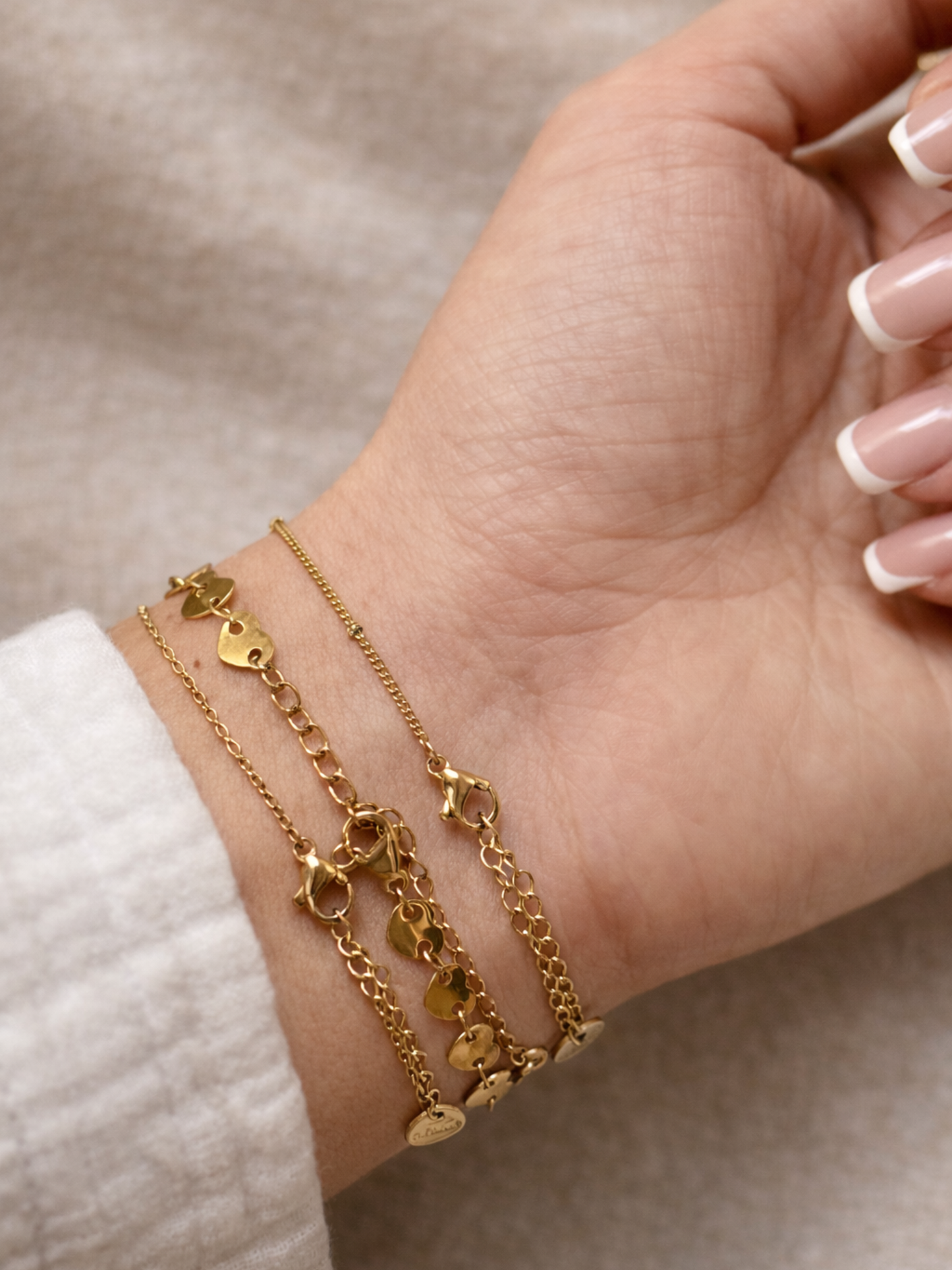 ADELINE l Lot de 3 bracelets inoxydables