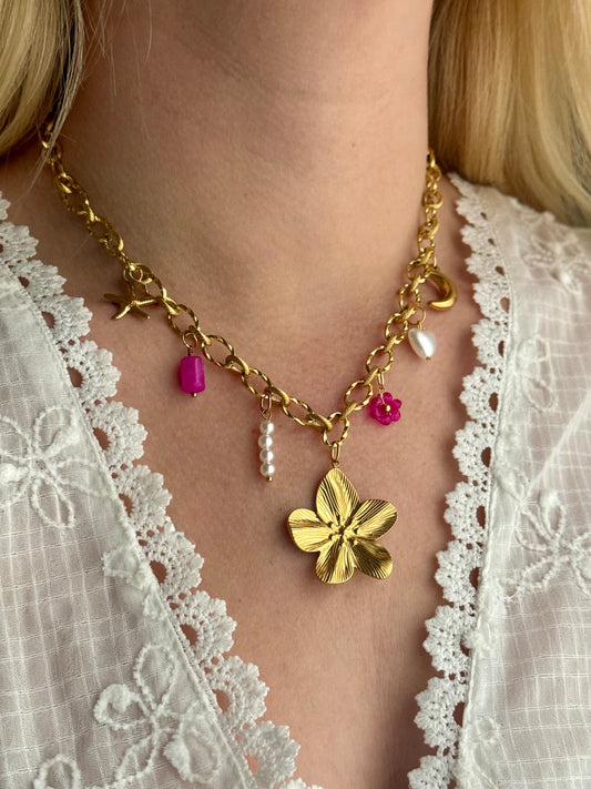 BALI - Collier charms inoxydable