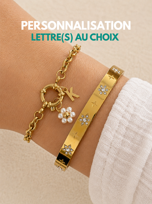 CHOCKER l Bracelet charms inoxydable (à personnaliser)