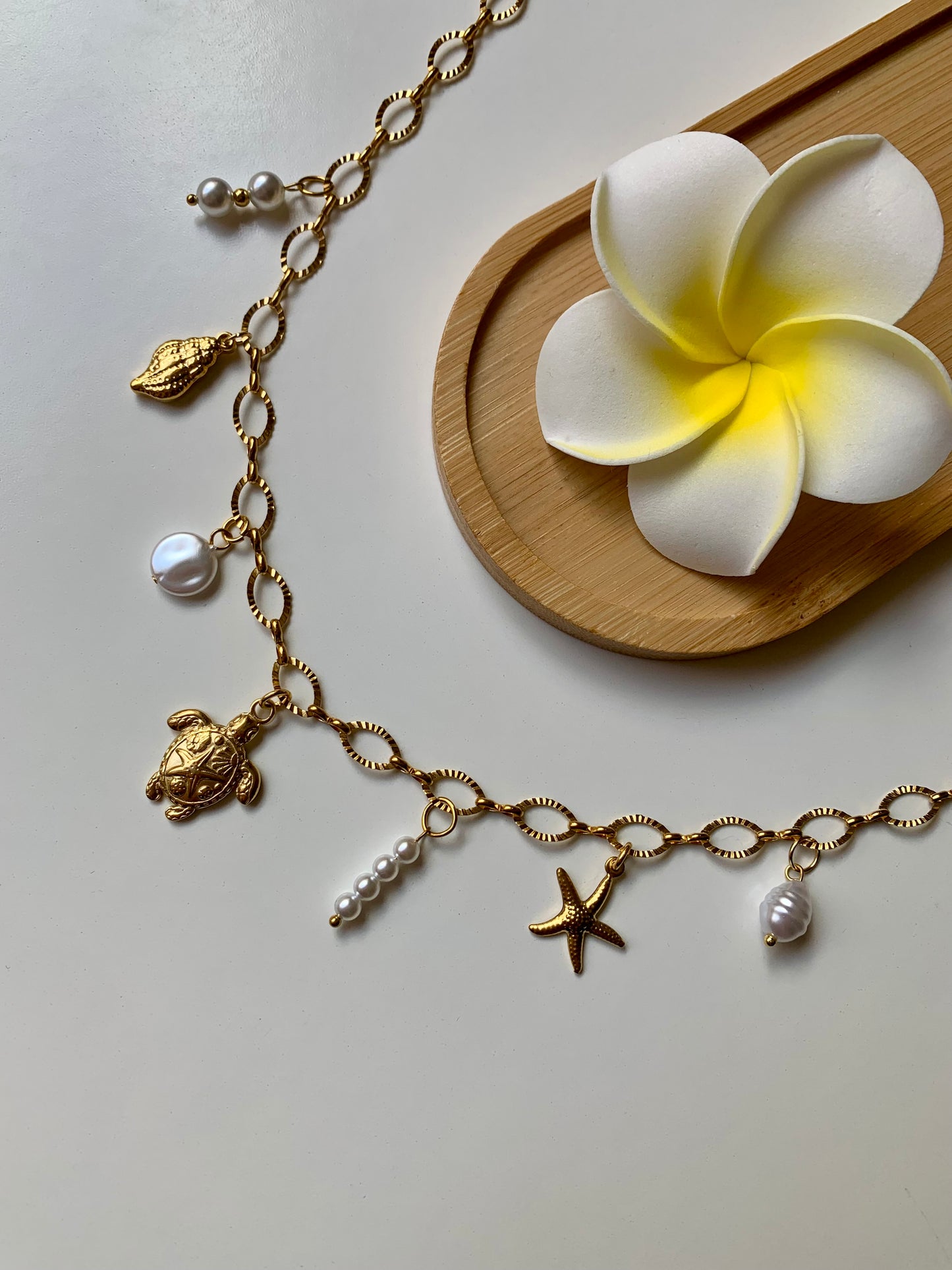 GUADELOUPE - Collier charms inoxydable