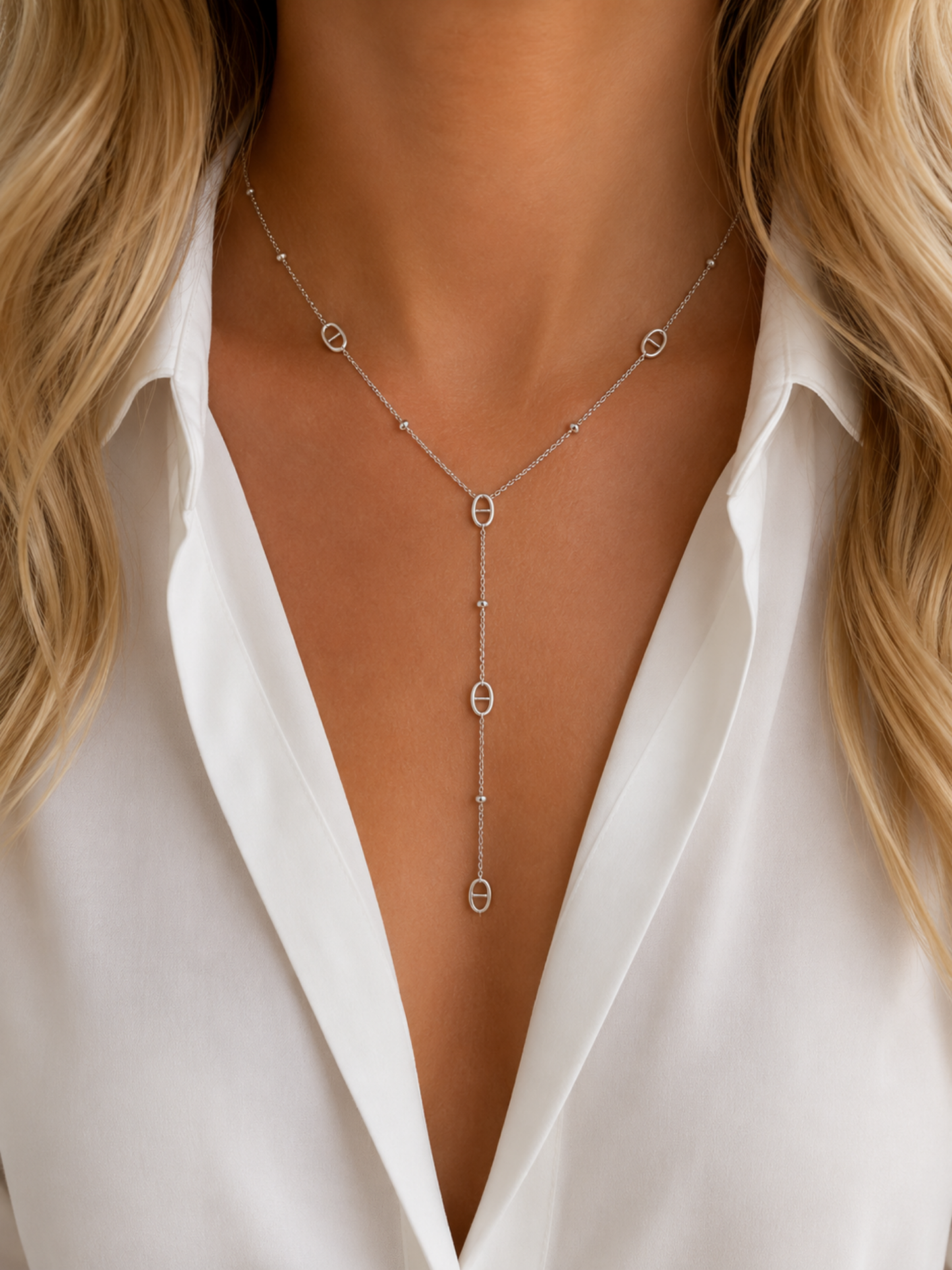 NEW l Collier Y inoxydable