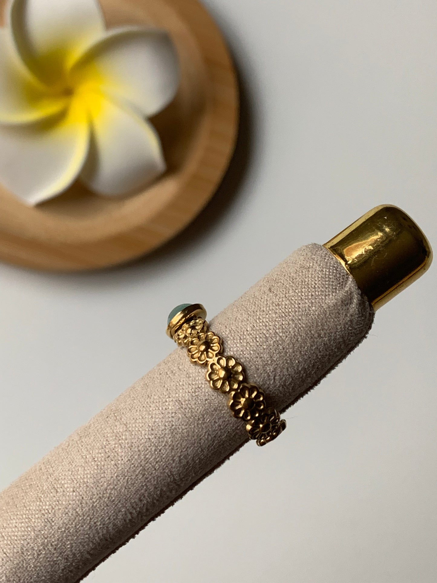 AMAZONITE l Bague inoxydable