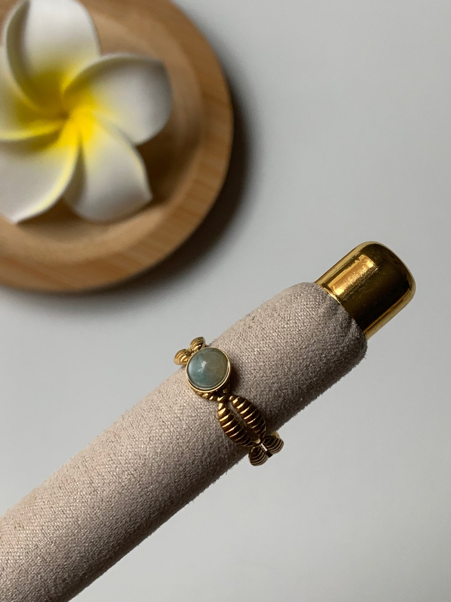 AMAZONITE l Bague inoxydable