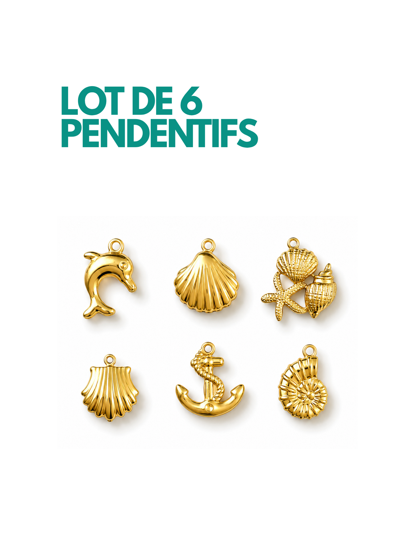 OCEAN MOOD l Lot de pendentifs inoxydables