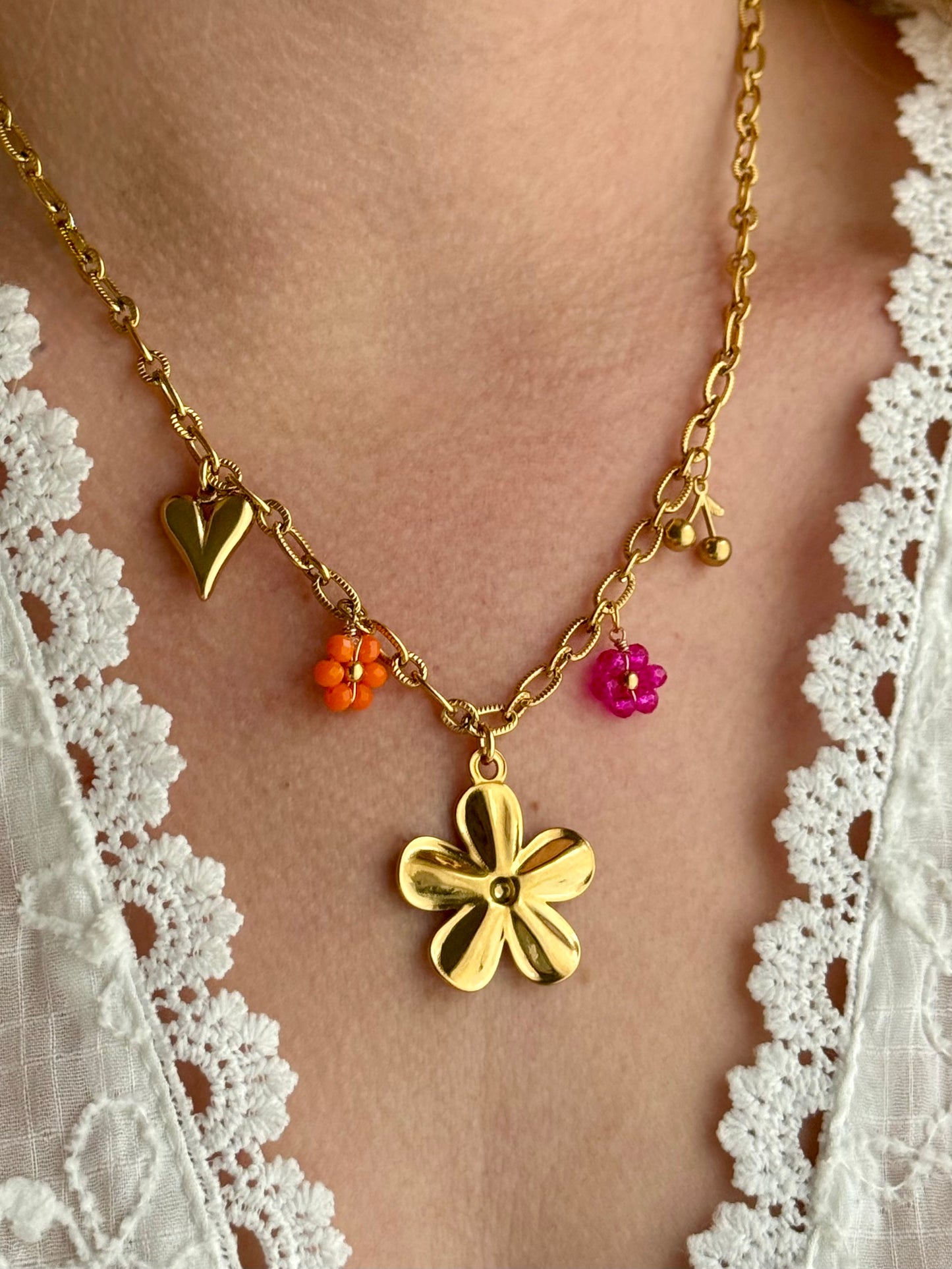 FLORENCE l Collier charms inoxydable