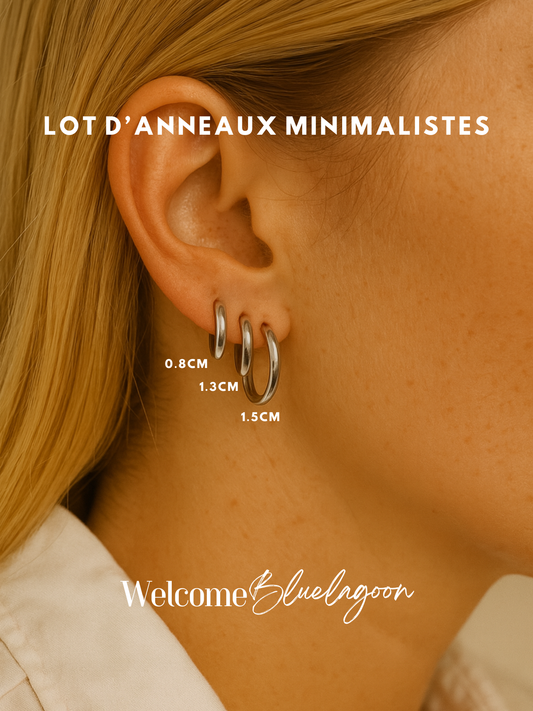 ELSA l Lot de 6 anneaux inoxydables (3 tailles)