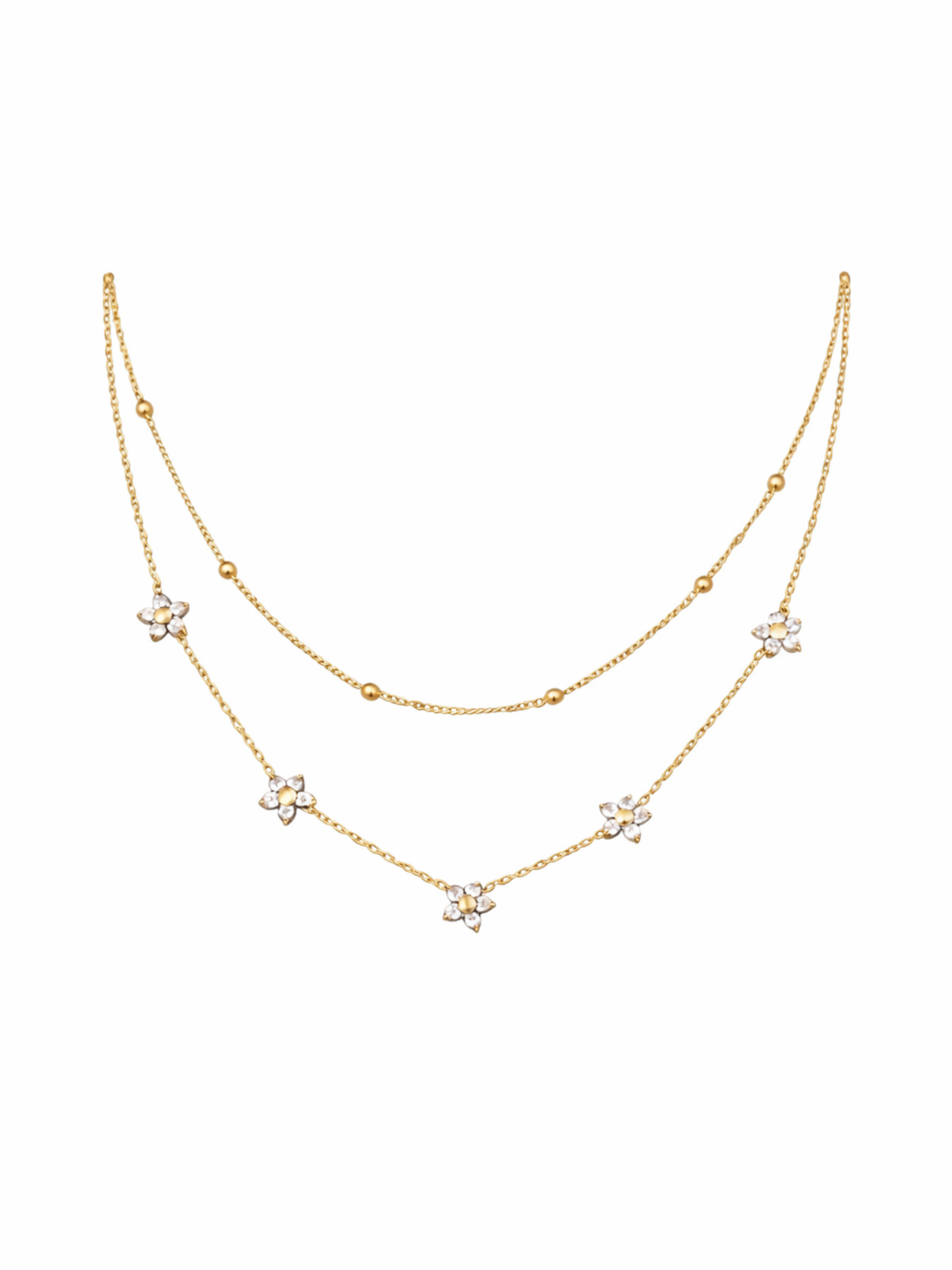 ARIANA l Collier double inoxydable