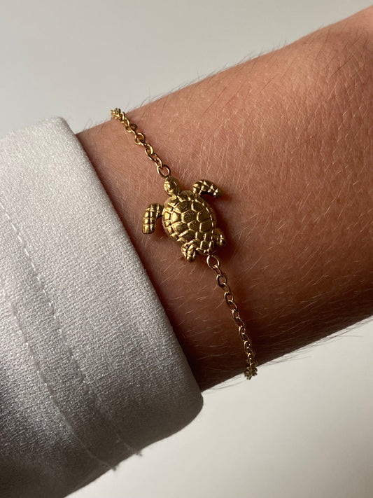 OCEAN MOOD - Bracelet ajustable en acier inoxydable tortue (notre coup de 🤍)