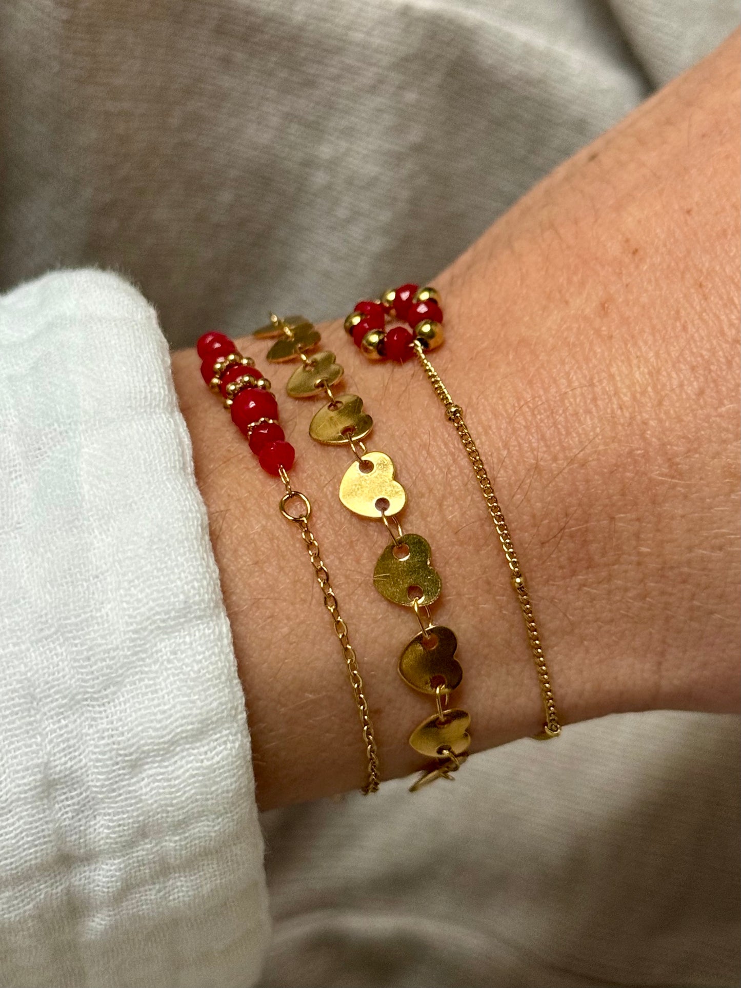 ADELINE  l Lot de 3 bracelets inoxydables