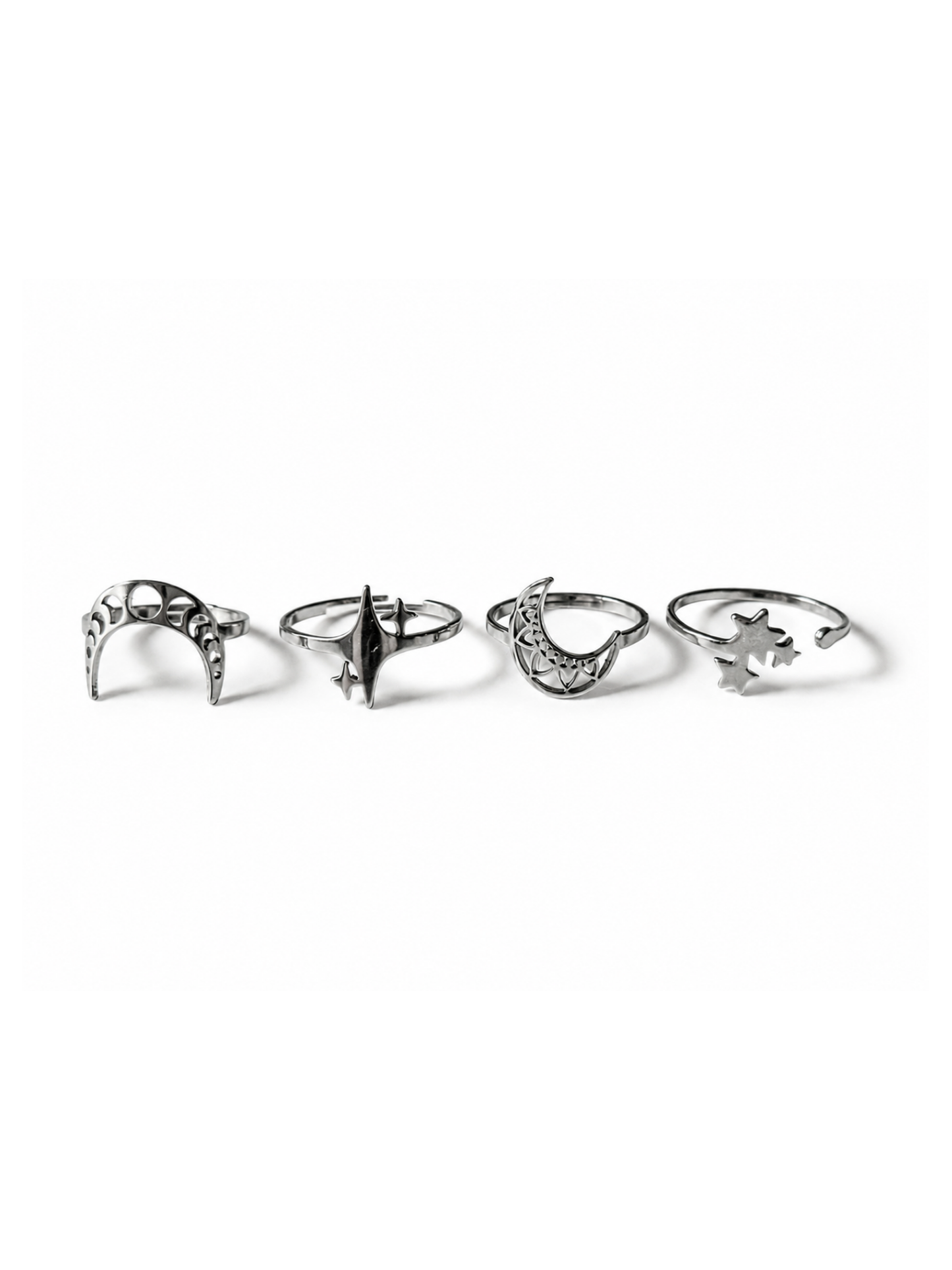 ASTRES l Lot de 4 bagues inoxydables