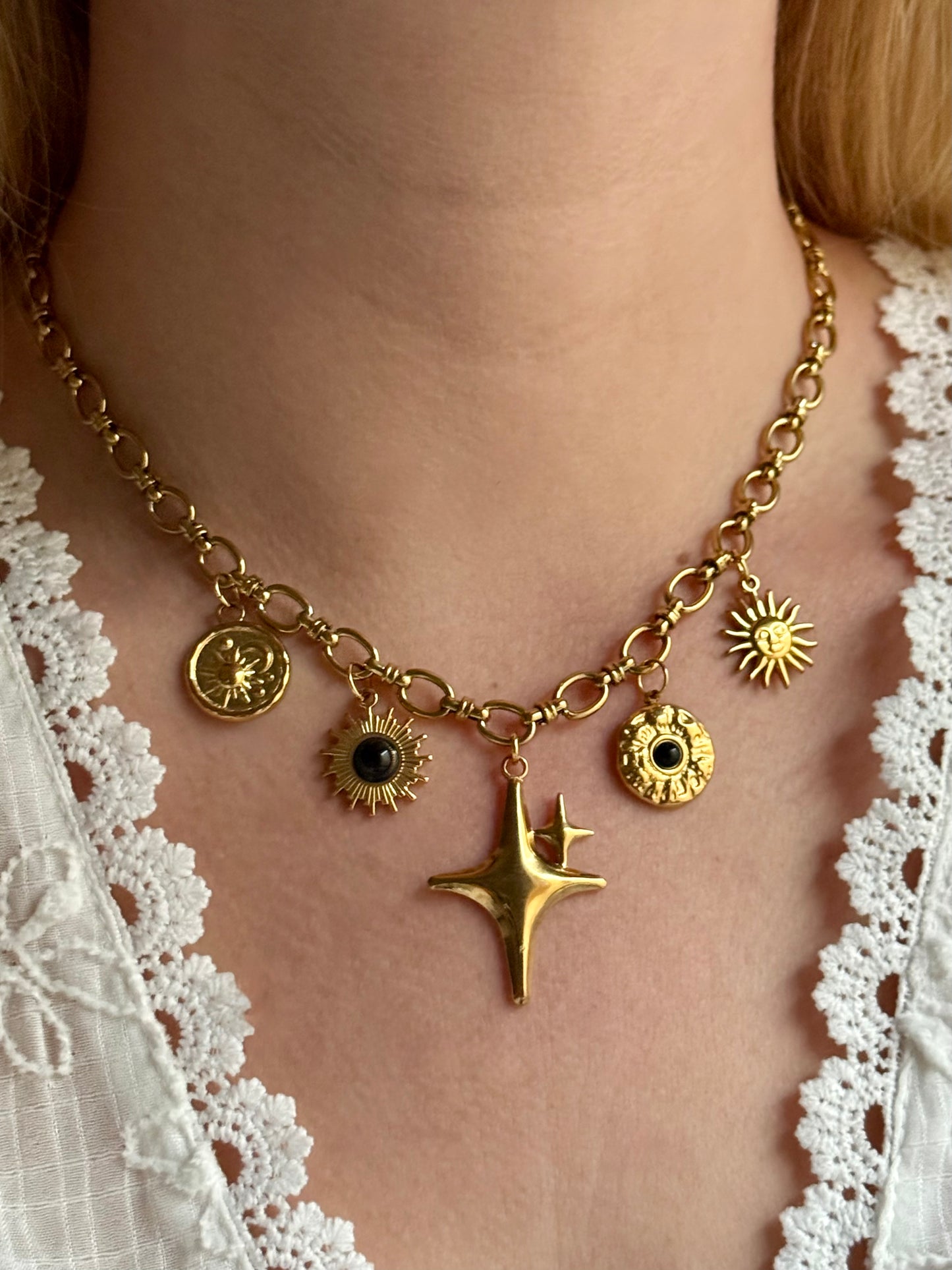 TULUM l Collier charms inoxydable