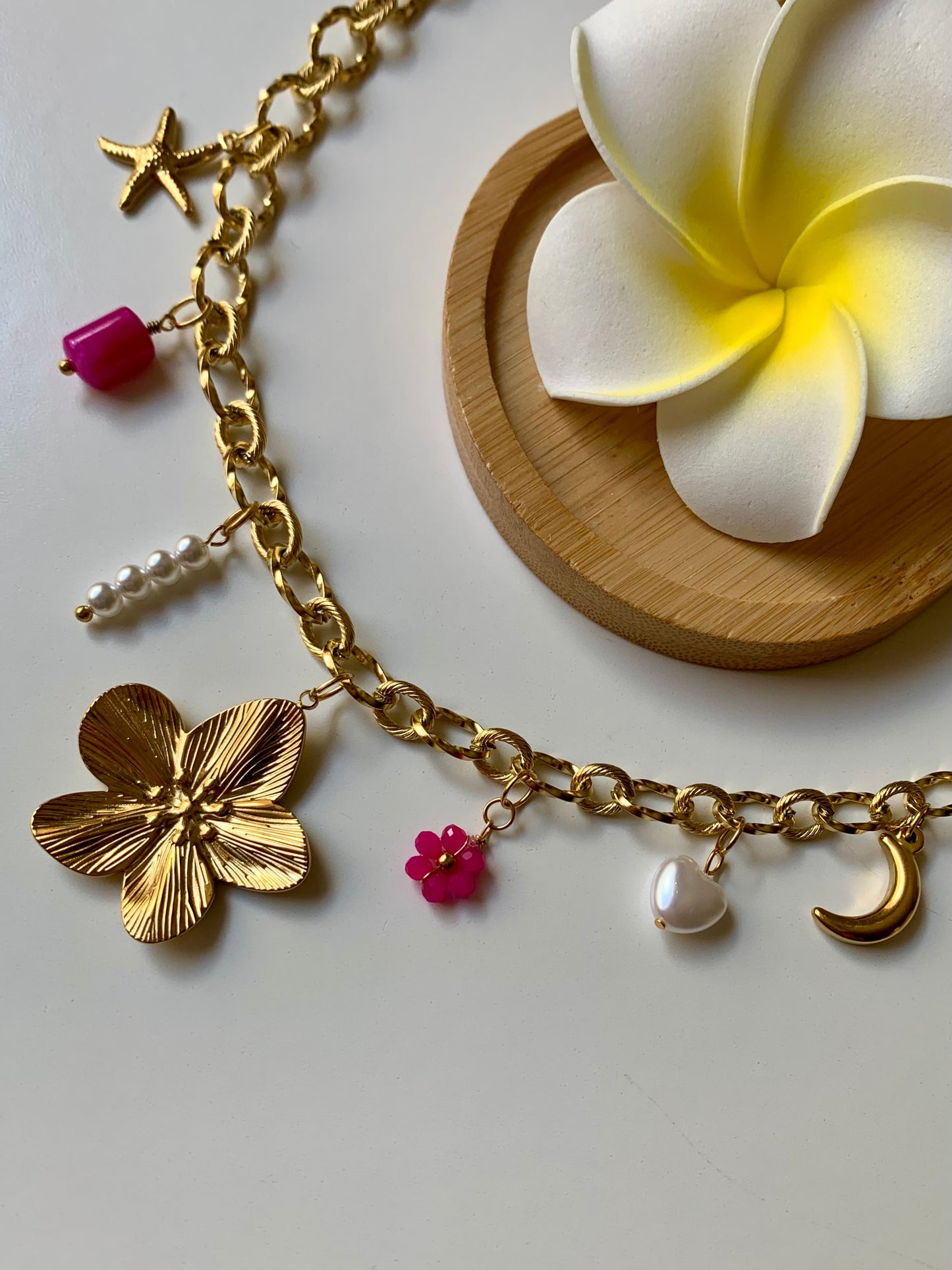 BALI - Collier charms inoxydable