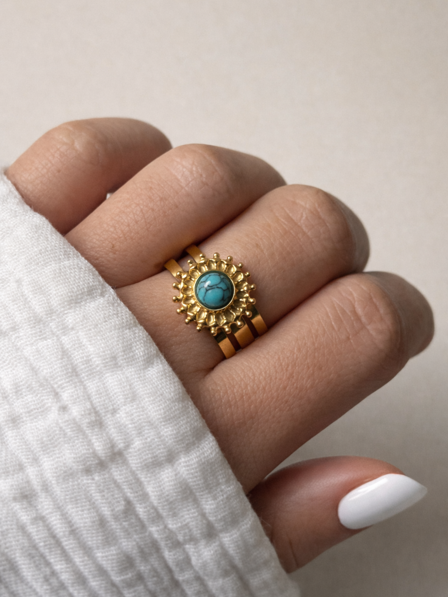 TURQUOISE l Bague inoxydable