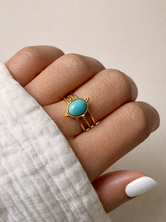 TURQUOISE l Bague inoxydable